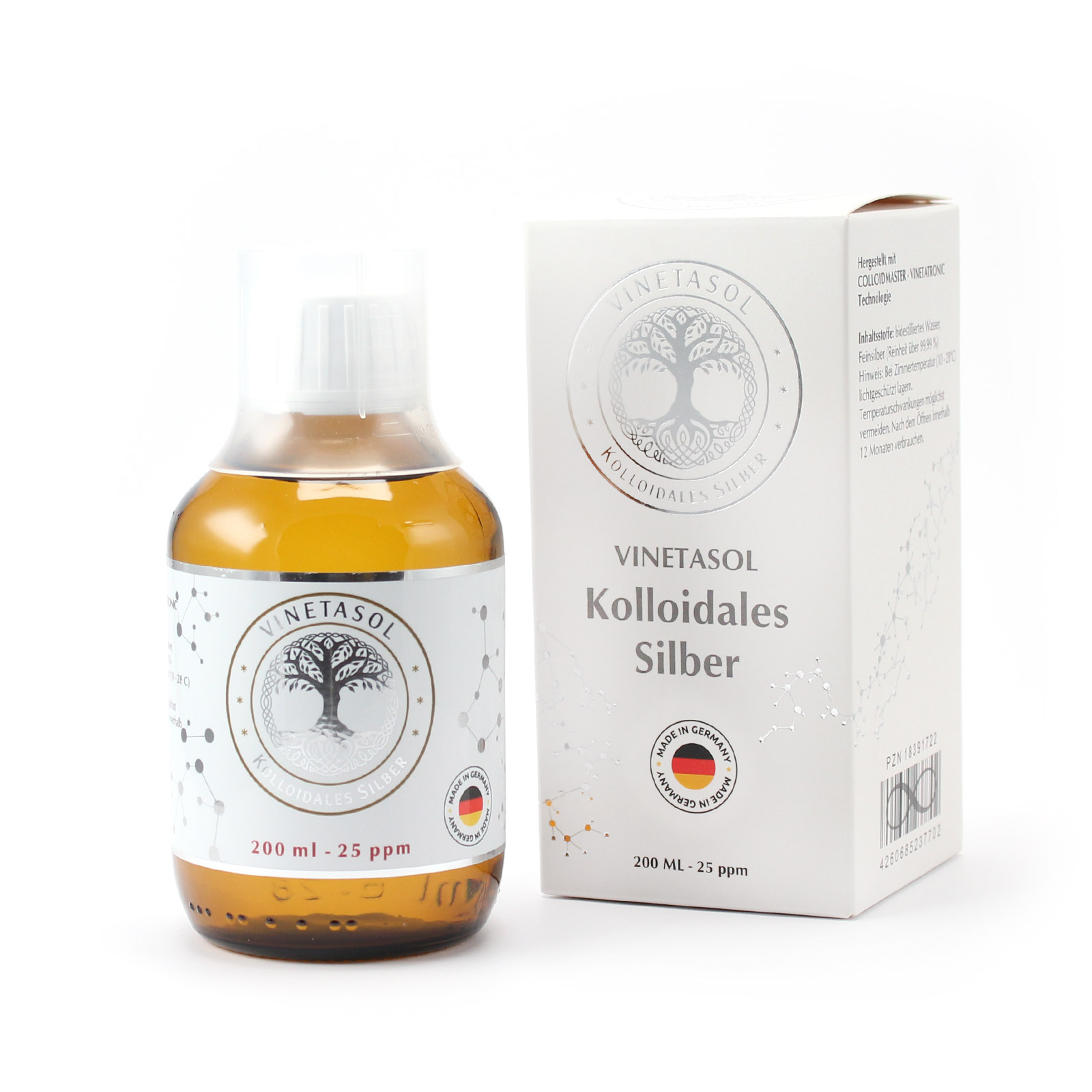 VINETASOL - Kolloidales Silber 25 ppm / 200 ml