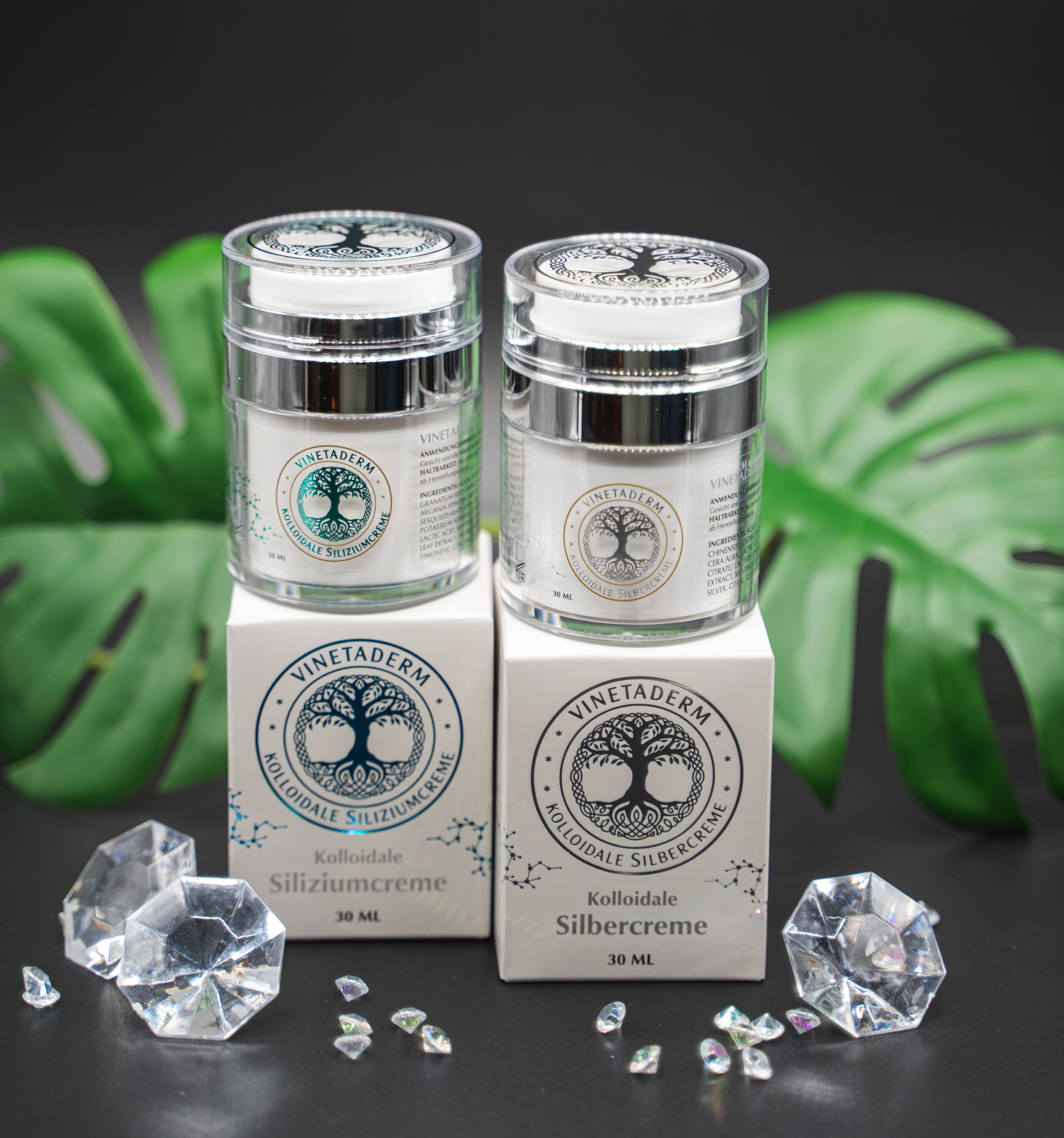 VINETADERM-Spezial ! Im Set Kolloidale Silbercreme 30ml + Kolloidale Siliziumcreme 30ml