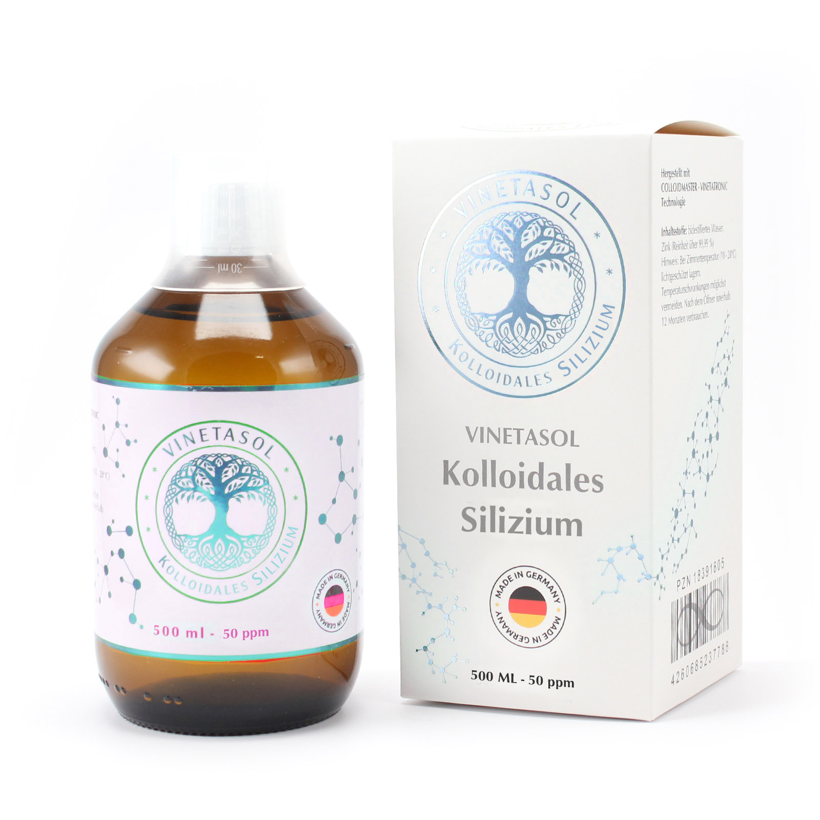 VINETASOL - Kolloidales Silizium 50 ppm / 500 ml