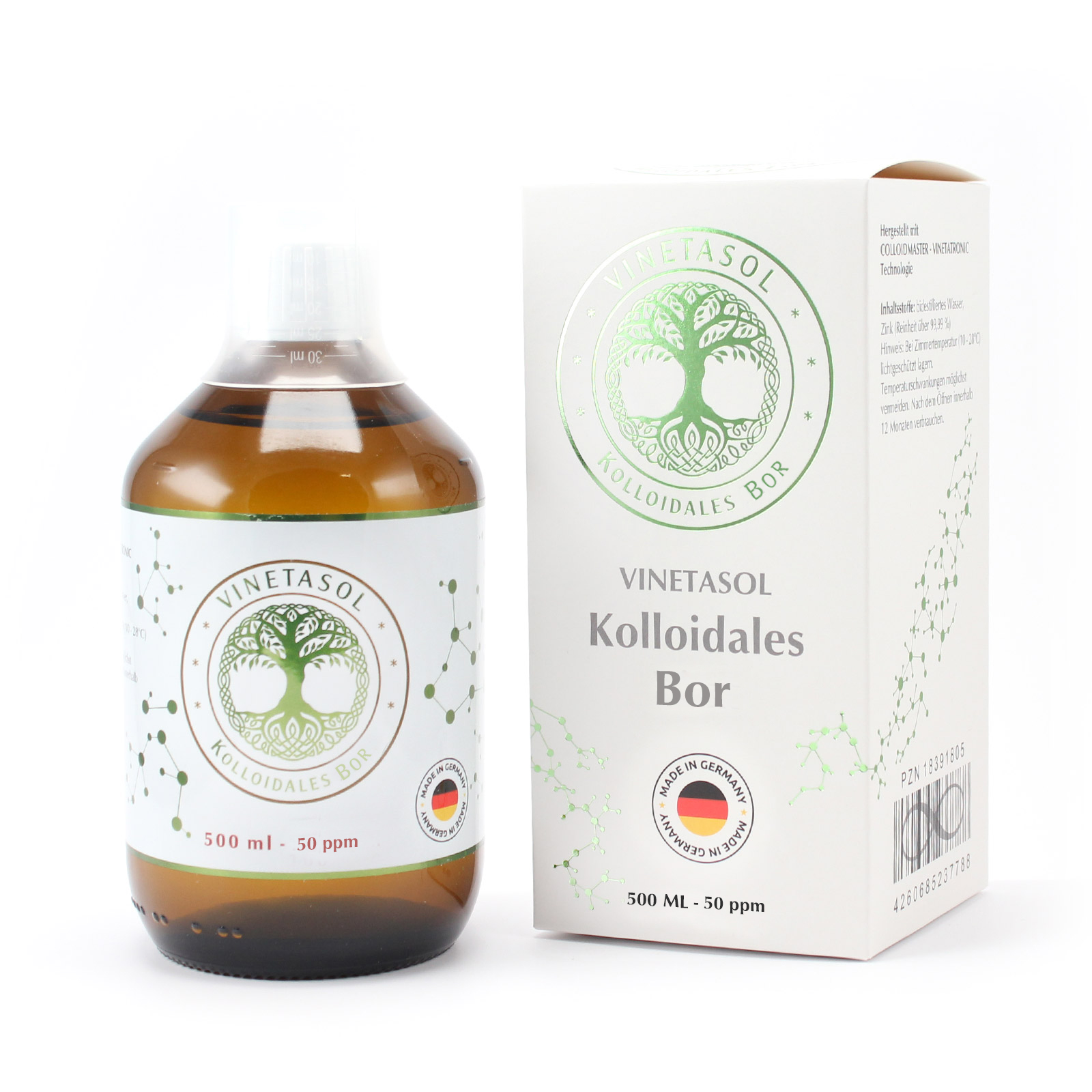 VINETASOL - Kolloidales Bor 50 ppm / 500 ml